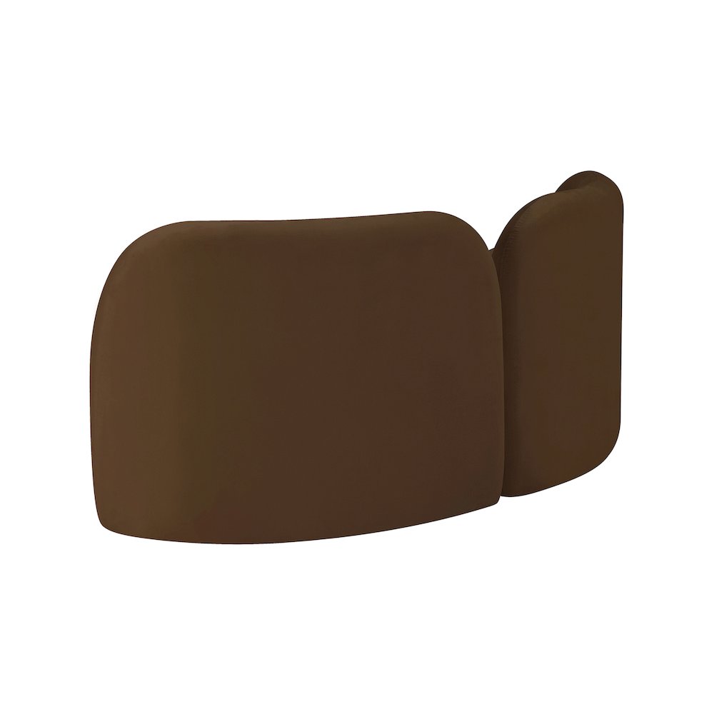 Daphne Brown Velvet Loveseat