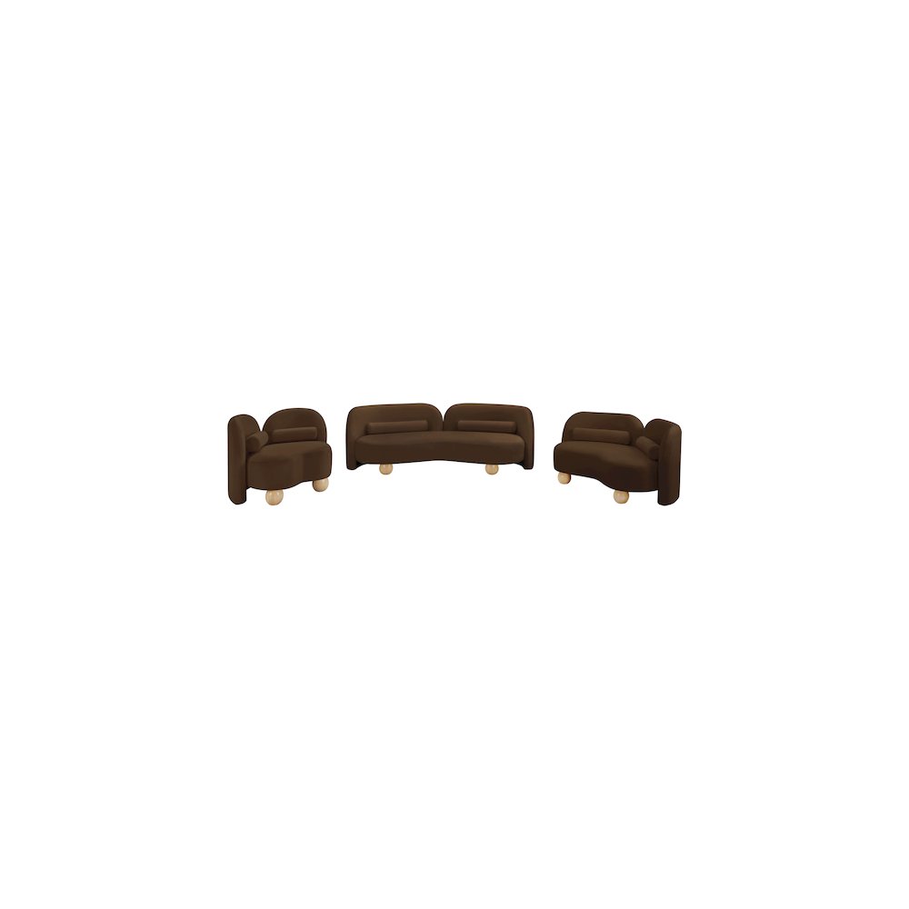 Daphne Brown Velvet Sofa