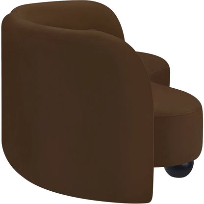 Daphne Brown Velvet Sofa