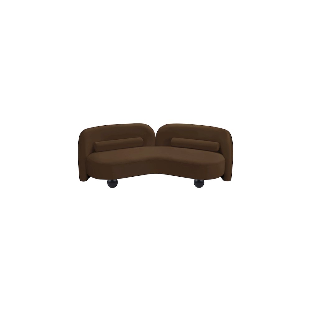 Daphne Brown Velvet Sofa