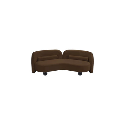 Daphne Brown Velvet Sofa