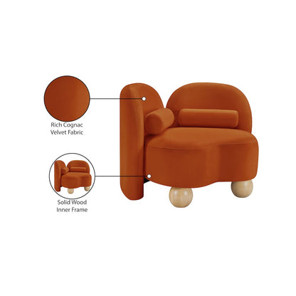 Daphne Cognac Velvet Chair