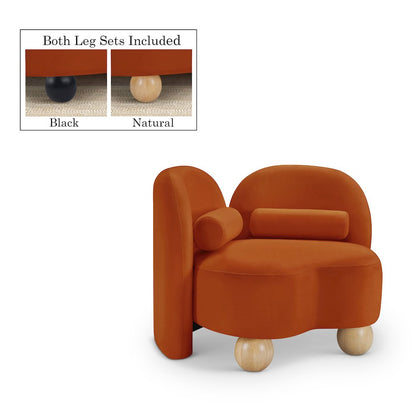 Daphne Cognac Velvet Chair