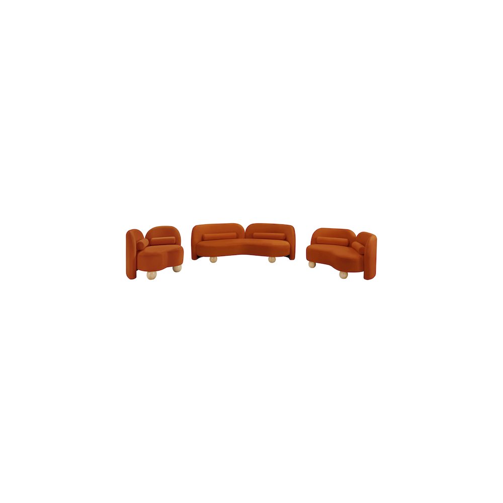 Daphne Cognac Velvet Chair
