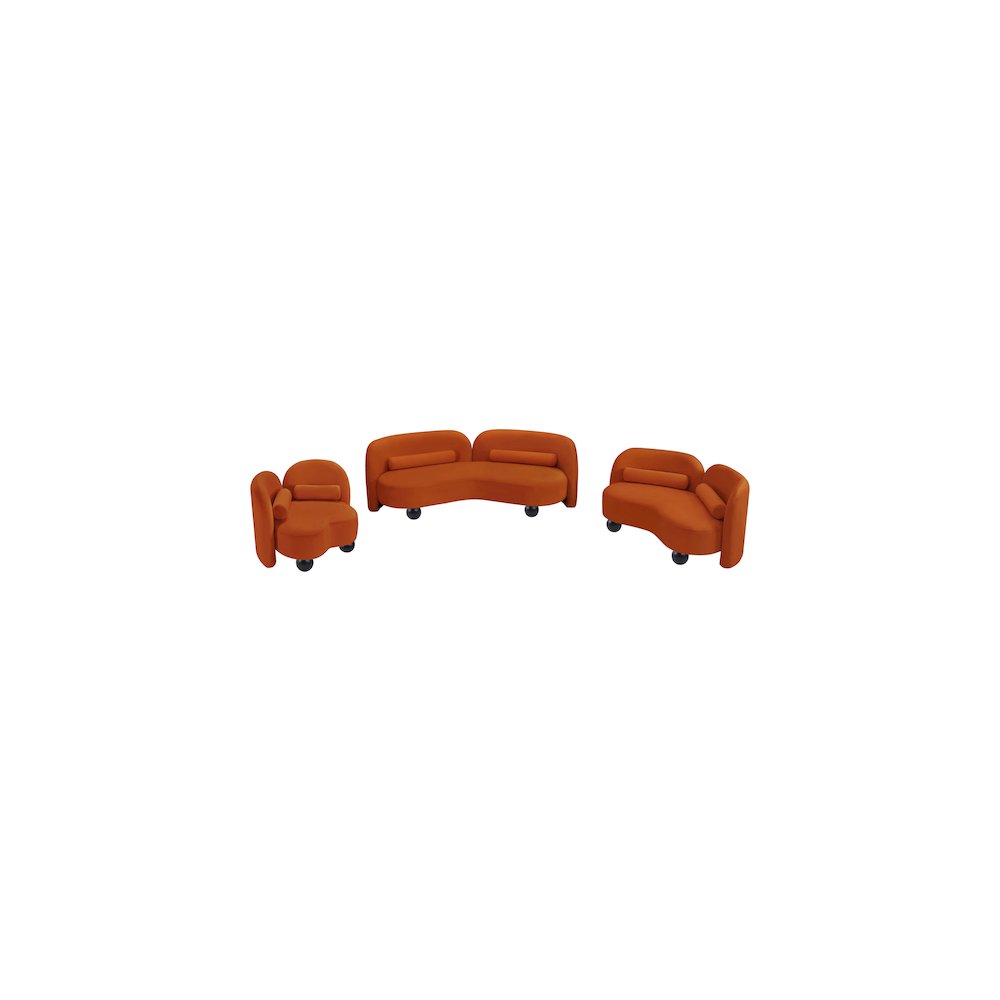 Daphne Cognac Velvet Chair