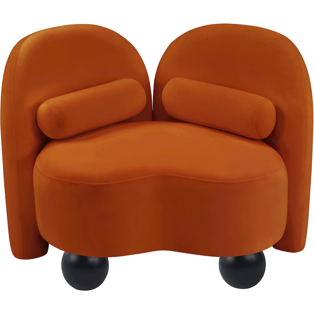 Daphne Cognac Velvet Chair