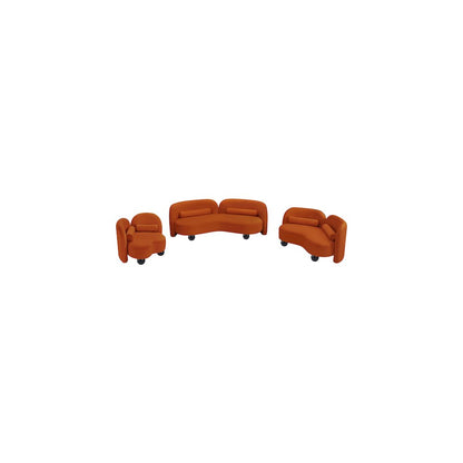 Daphne Cognac Velvet Loveseat