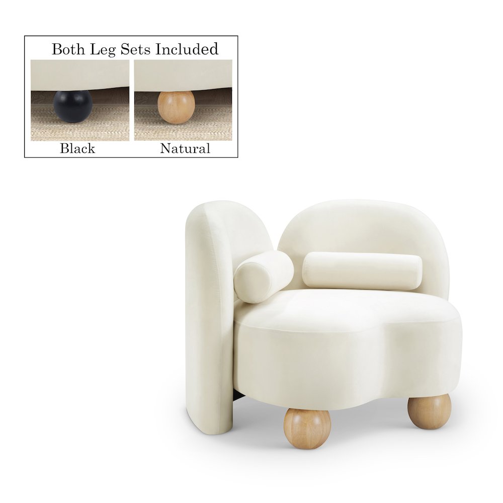 Daphne Cream Velvet Chair