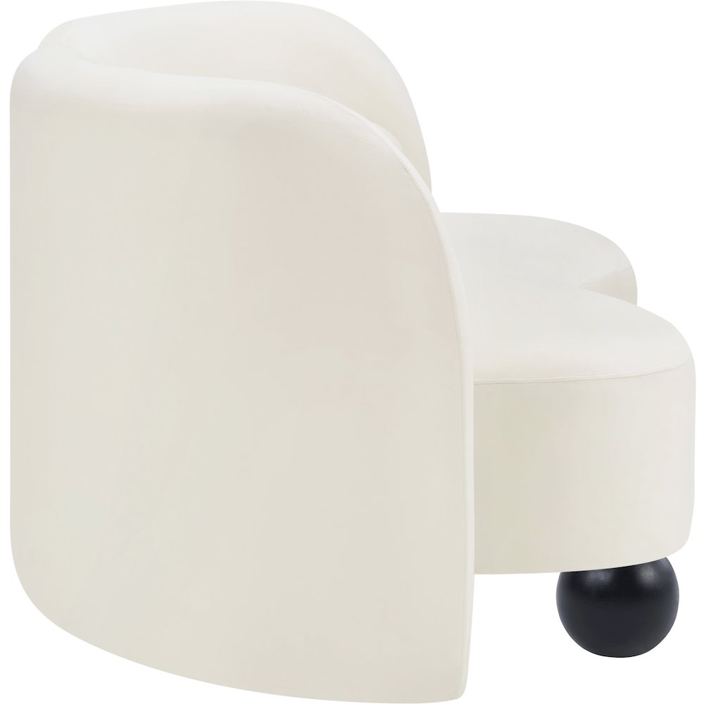 Daphne Cream Velvet Loveseat