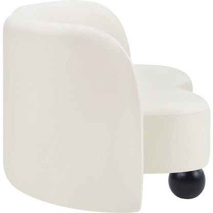 Daphne Cream Velvet Loveseat