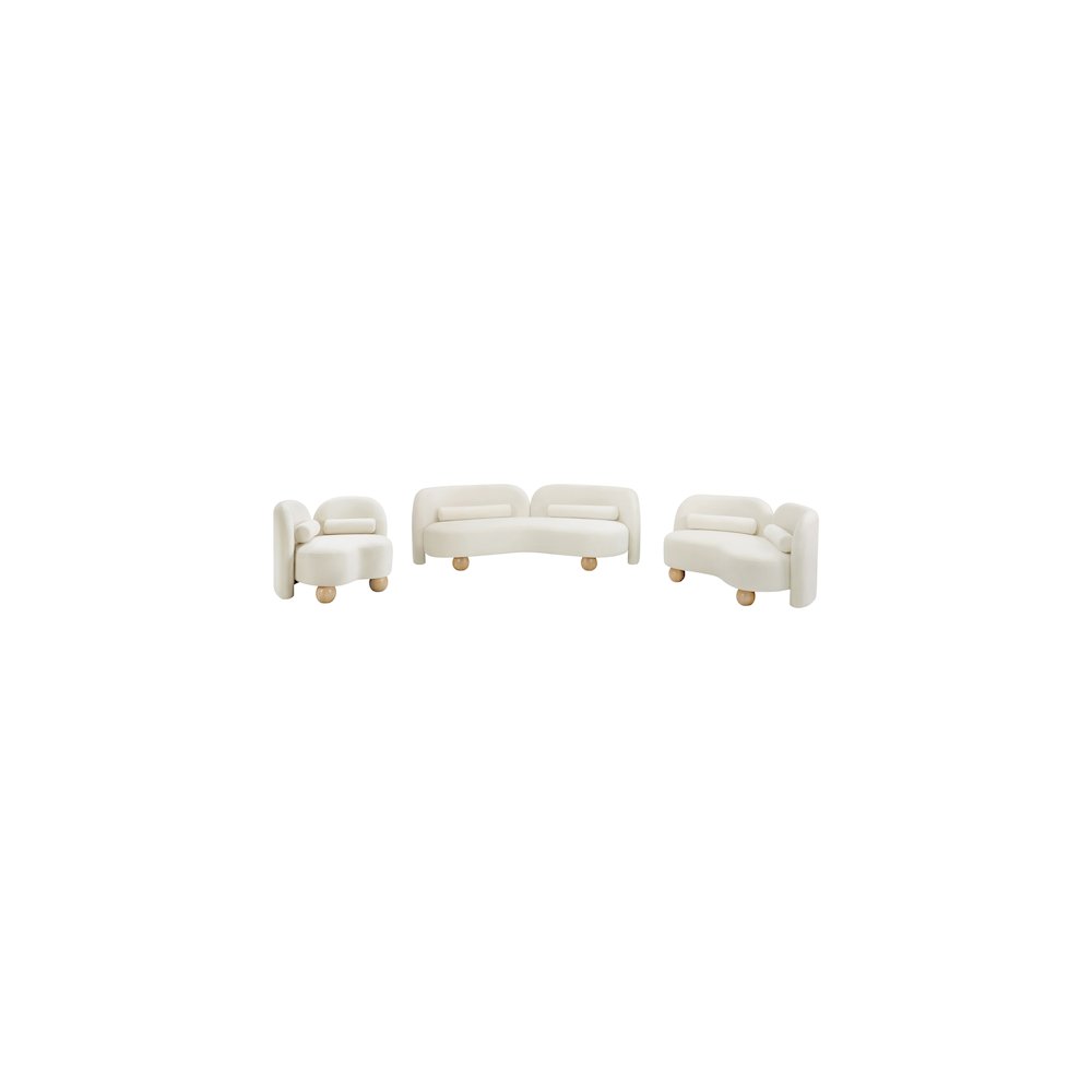 Daphne Cream Velvet Sofa