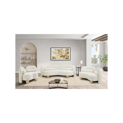 Daphne Cream Velvet Sofa
