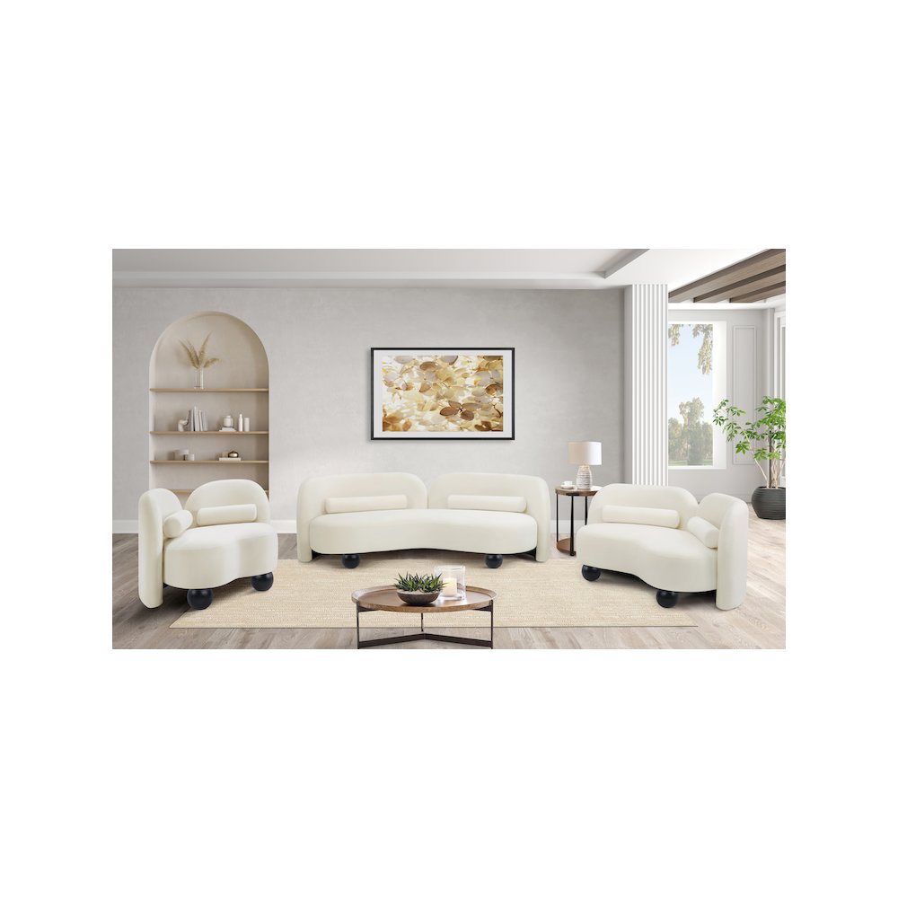 Daphne Cream Velvet Sofa
