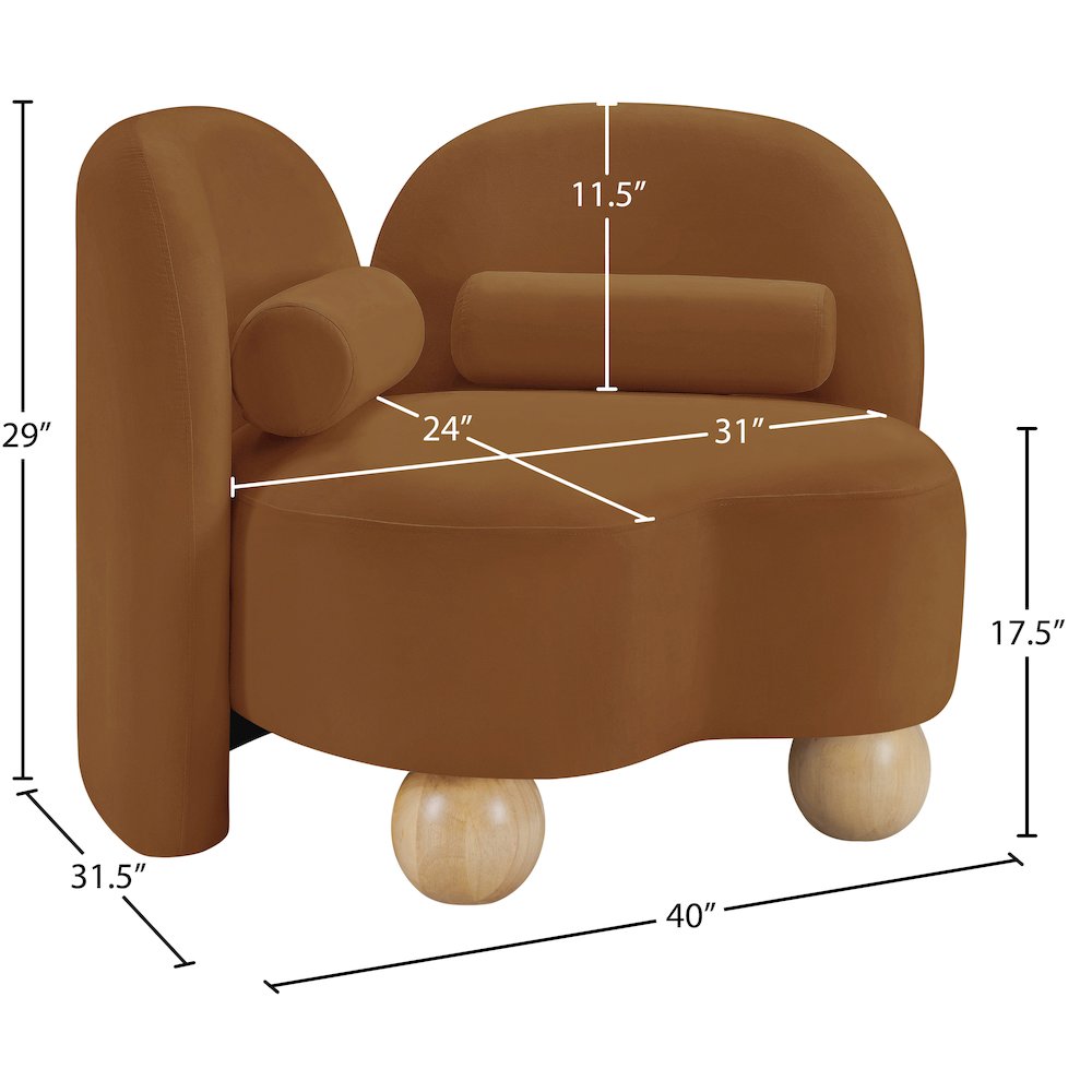Daphne Saddle Velvet Chair