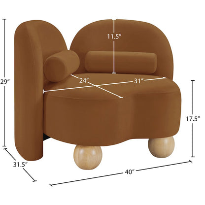 Daphne Saddle Velvet Chair