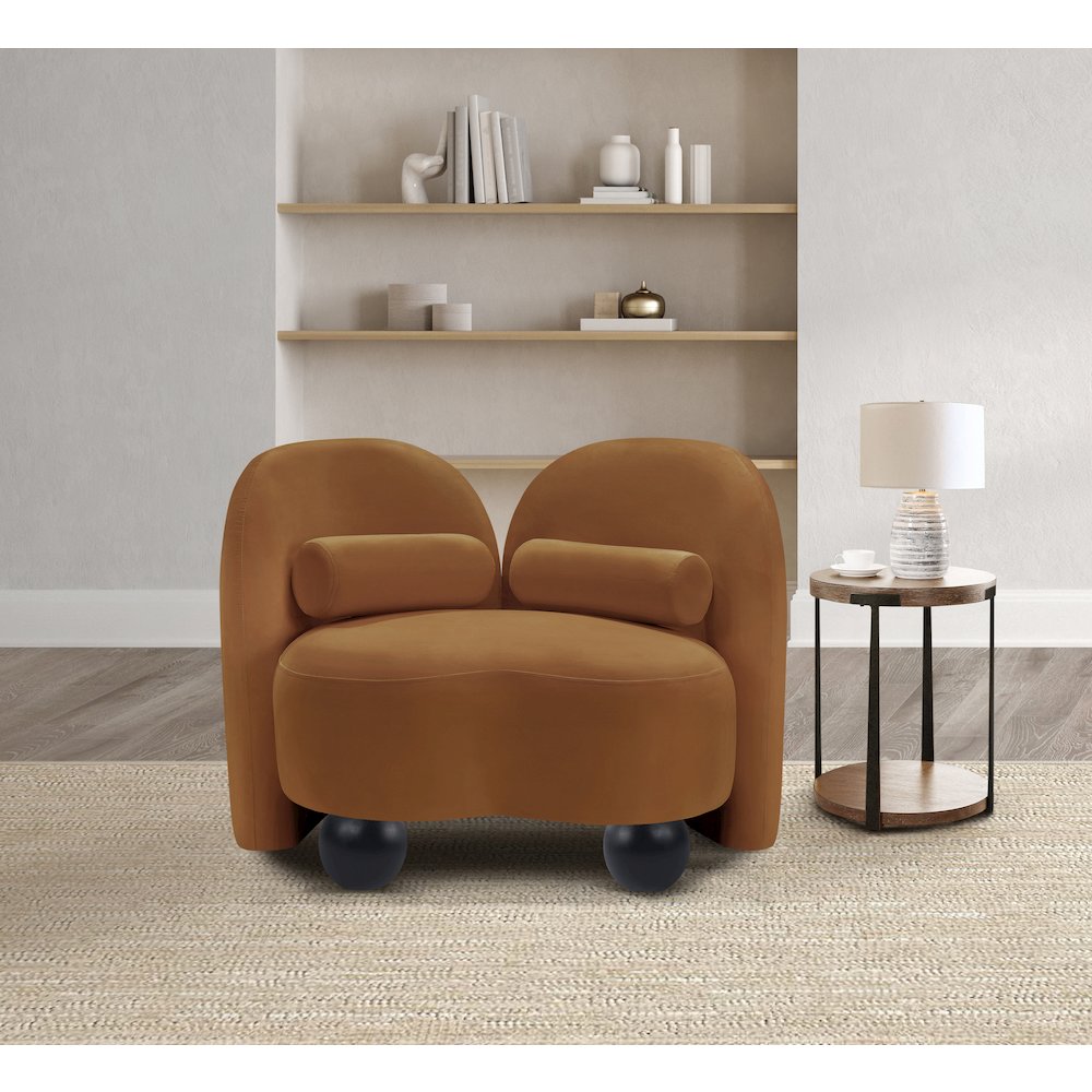 Daphne Saddle Velvet Chair