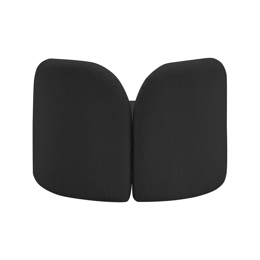 Daphne Black Boucle Fabric Chair