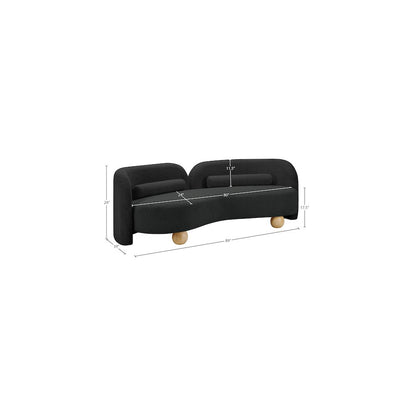 Daphne Black Boucle Fabric Sofa