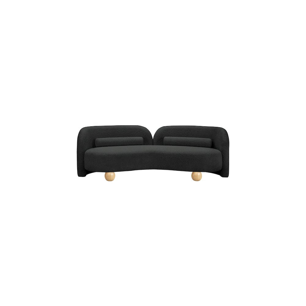 Daphne Black Boucle Fabric Sofa