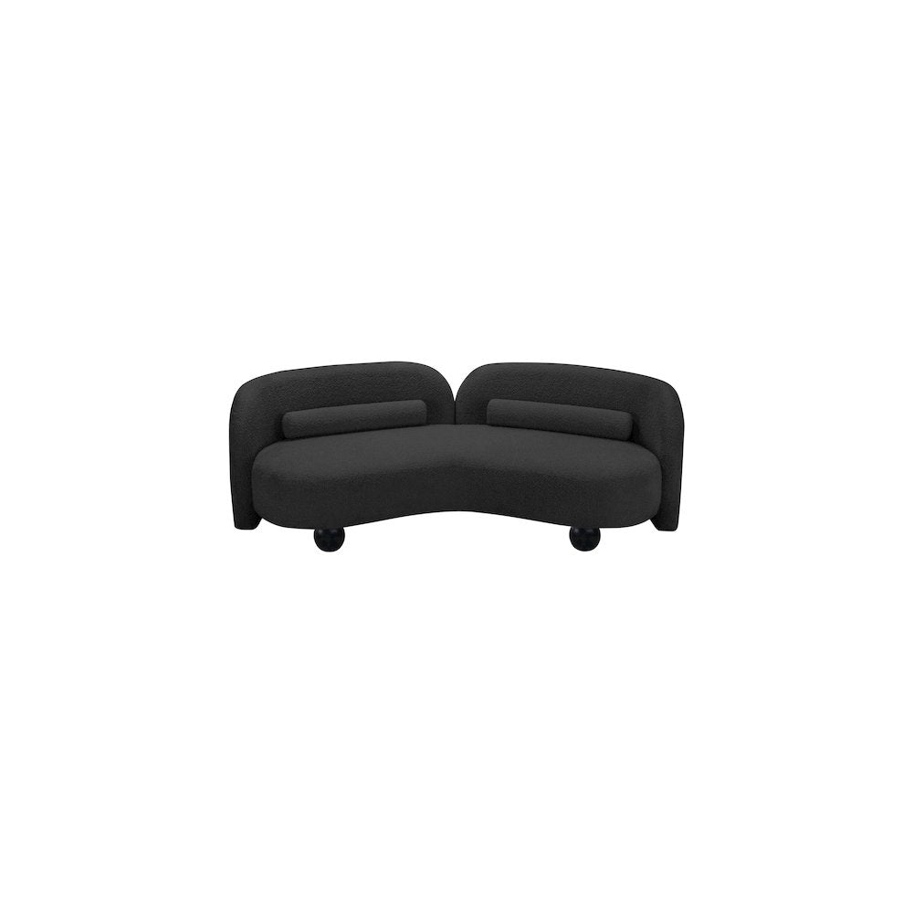 Daphne Black Boucle Fabric Sofa
