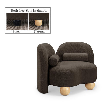 Daphne Brown Boucle Fabric Chair