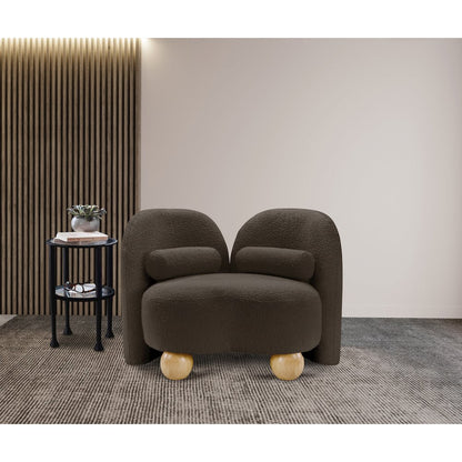 Daphne Brown Boucle Fabric Chair