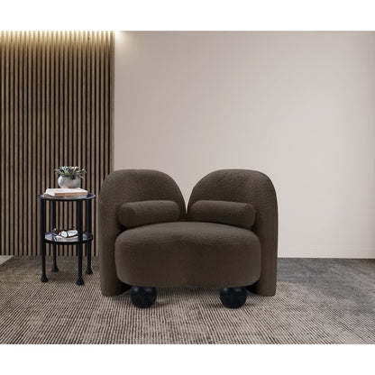 Daphne Brown Boucle Fabric Chair