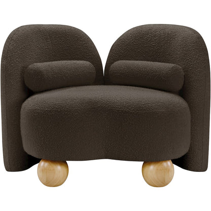 Daphne Brown Boucle Fabric Chair