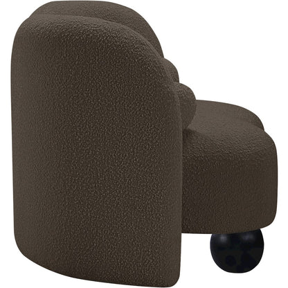 Daphne Brown Boucle Fabric Chair