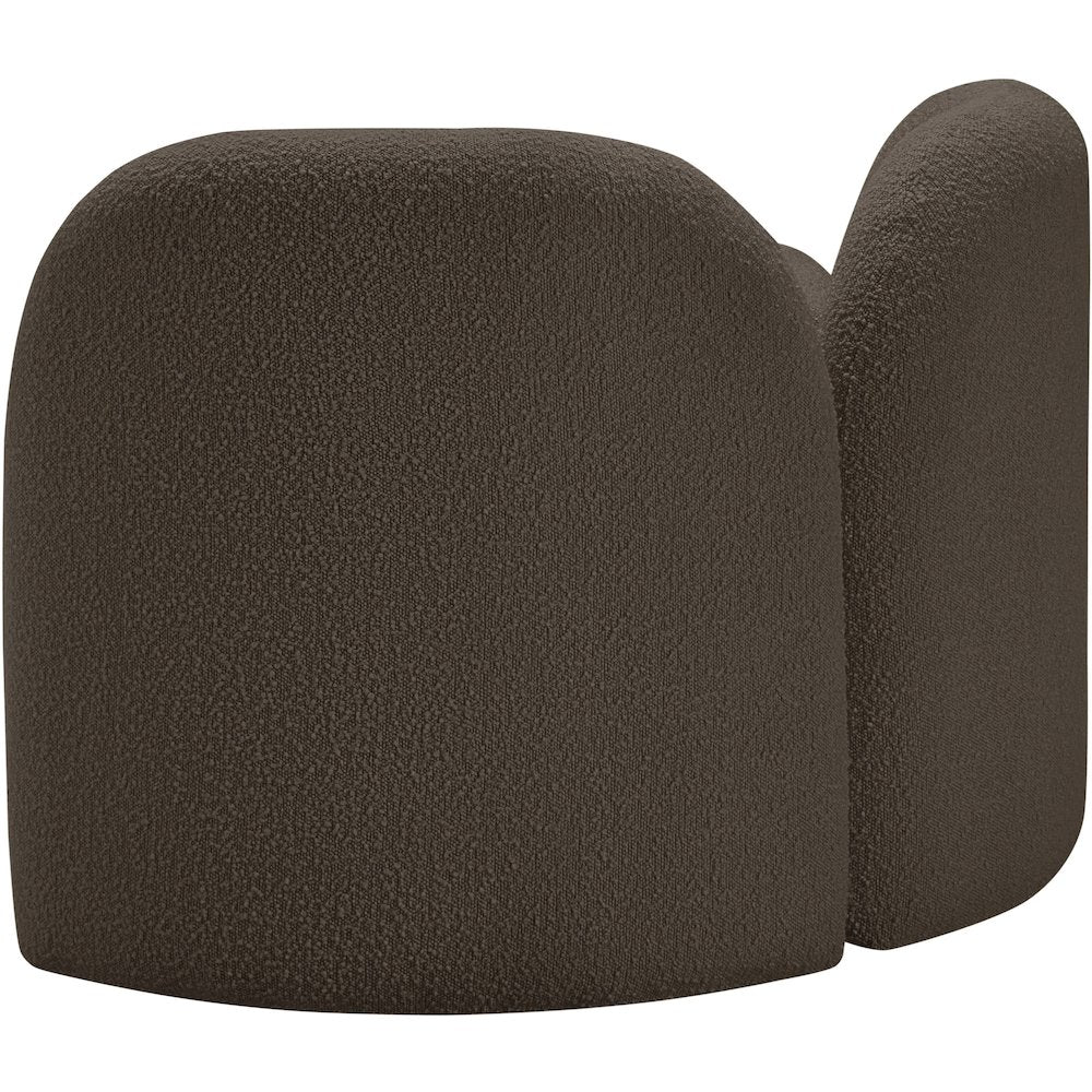 Daphne Brown Boucle Fabric Chair