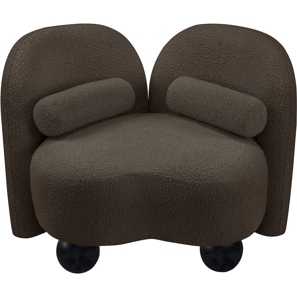 Daphne Brown Boucle Fabric Chair