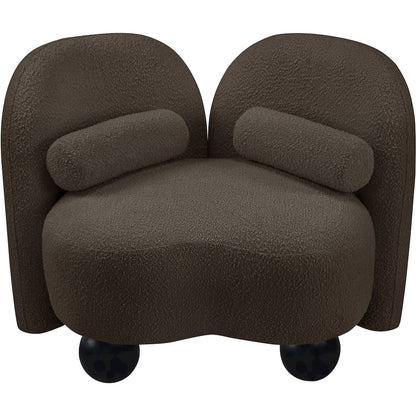 Daphne Brown Boucle Fabric Chair