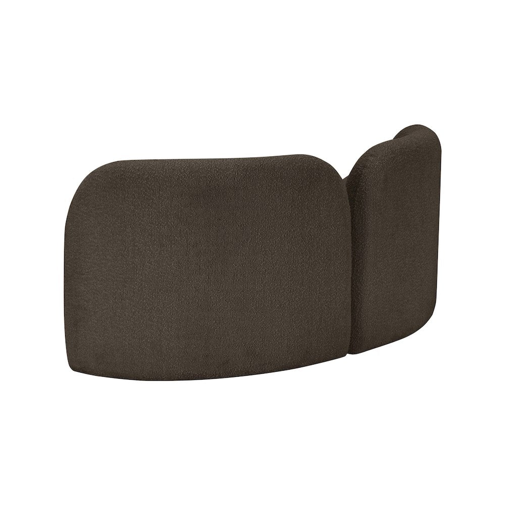 Daphne Brown Boucle Fabric Loveseat