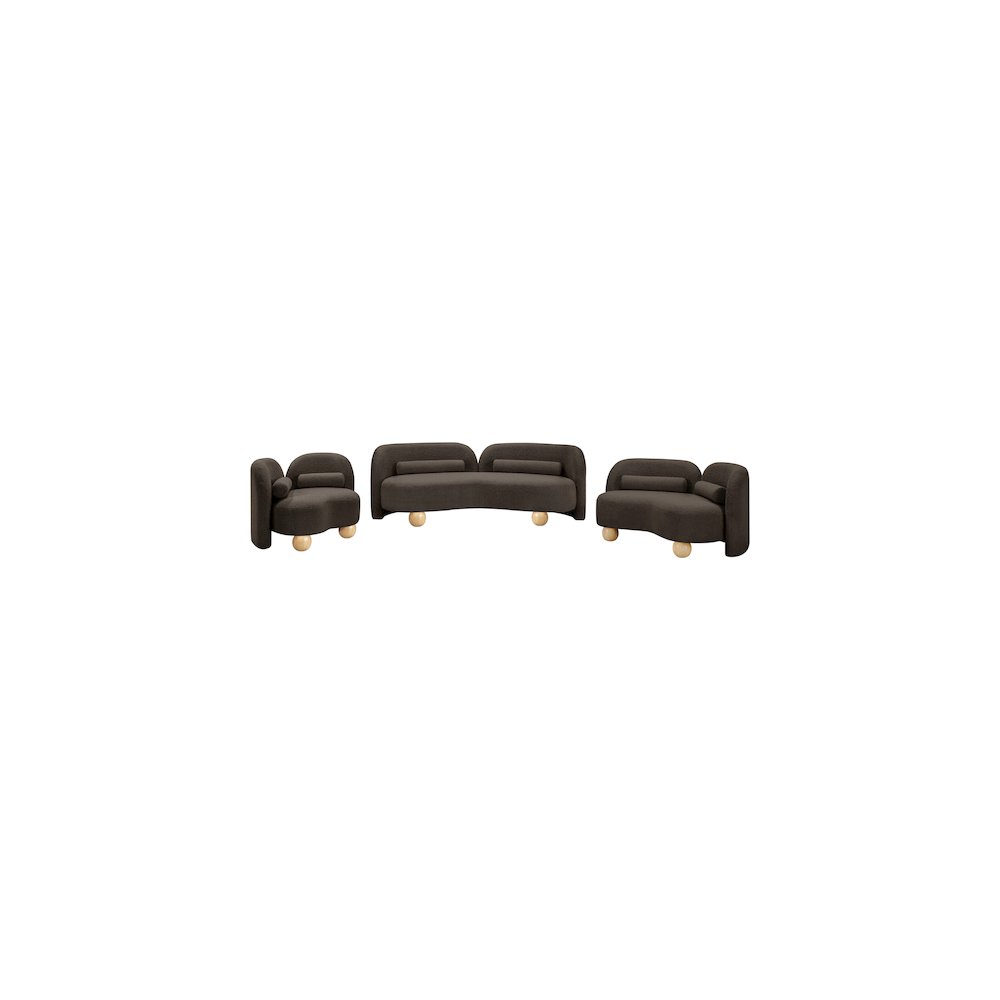 Daphne Brown Boucle Fabric Sofa