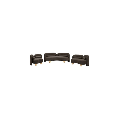 Daphne Brown Boucle Fabric Sofa