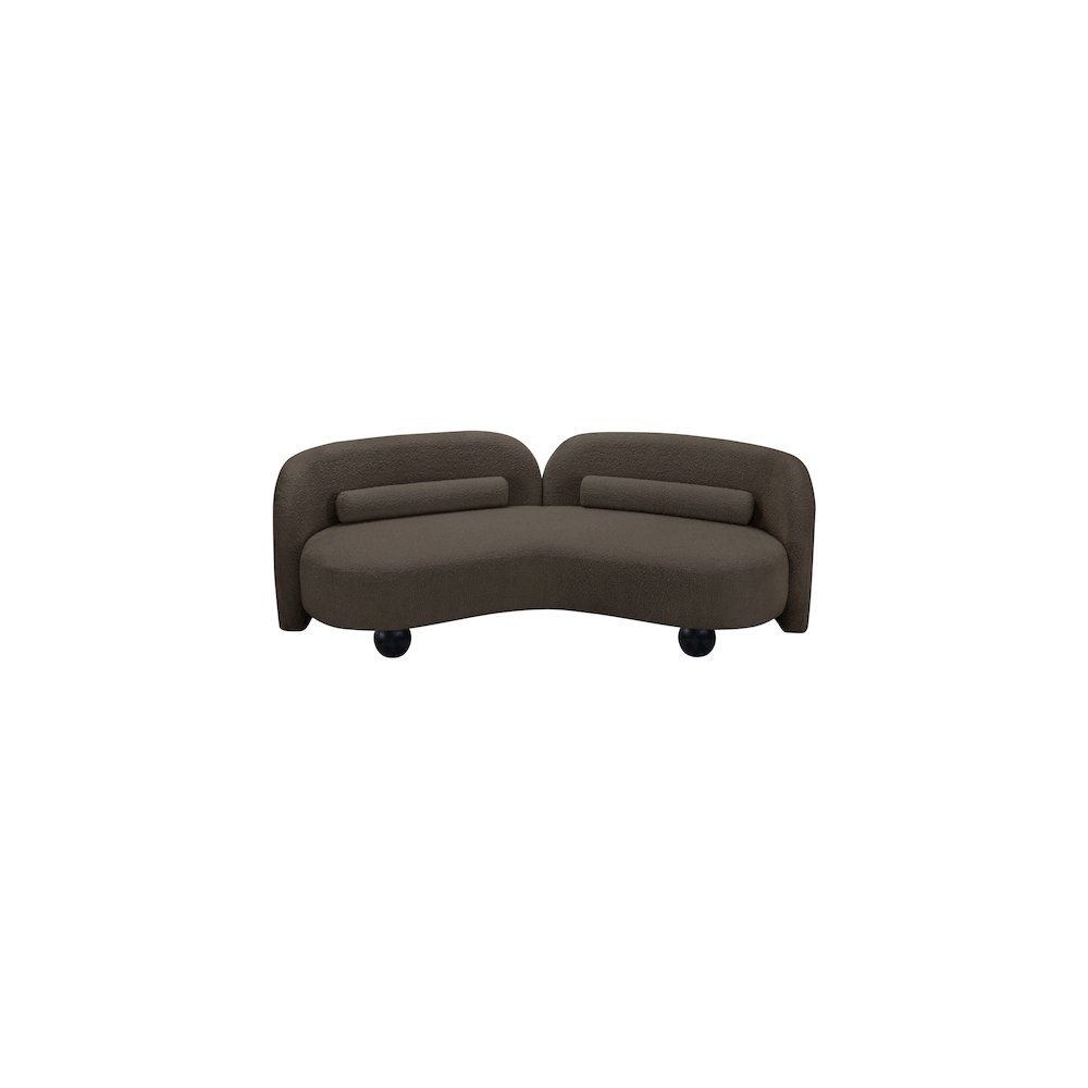 Daphne Brown Boucle Fabric Sofa