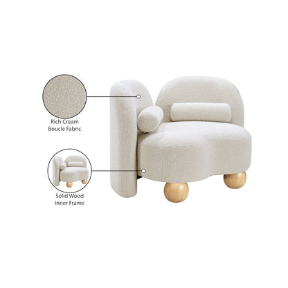 Daphne Cream Boucle Fabric Chair