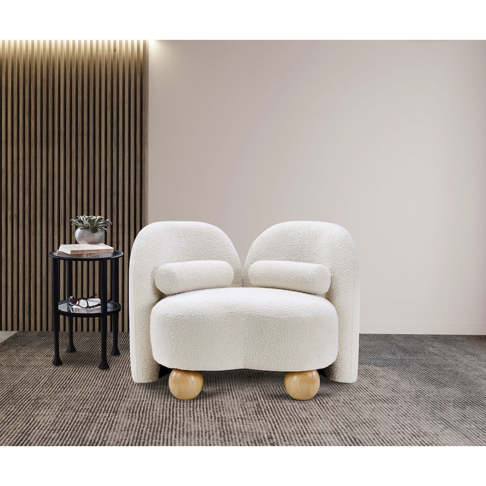 Daphne Cream Boucle Fabric Chair