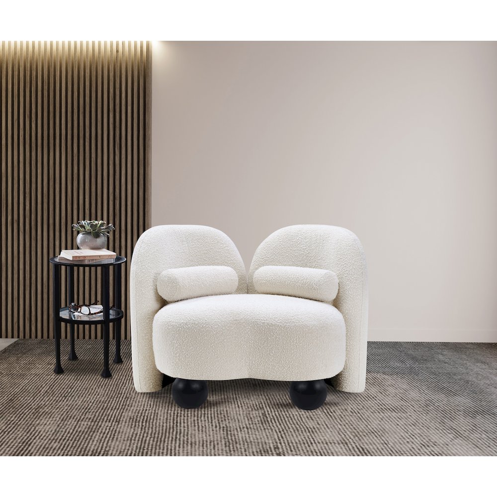 Daphne Cream Boucle Fabric Chair