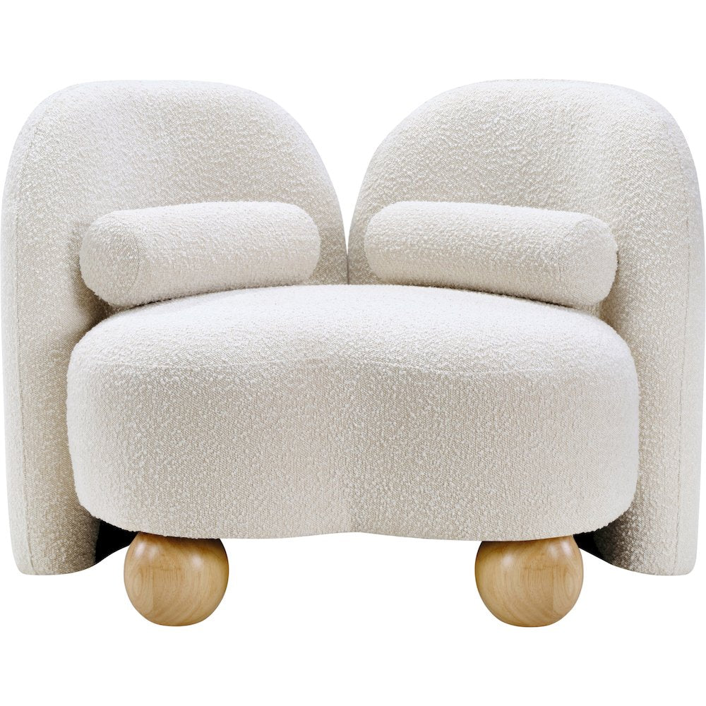 Daphne Cream Boucle Fabric Chair