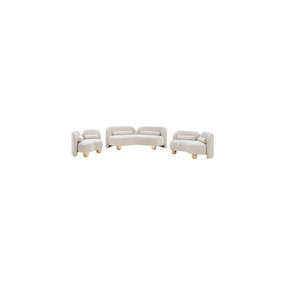 Daphne Cream Boucle Fabric Loveseat