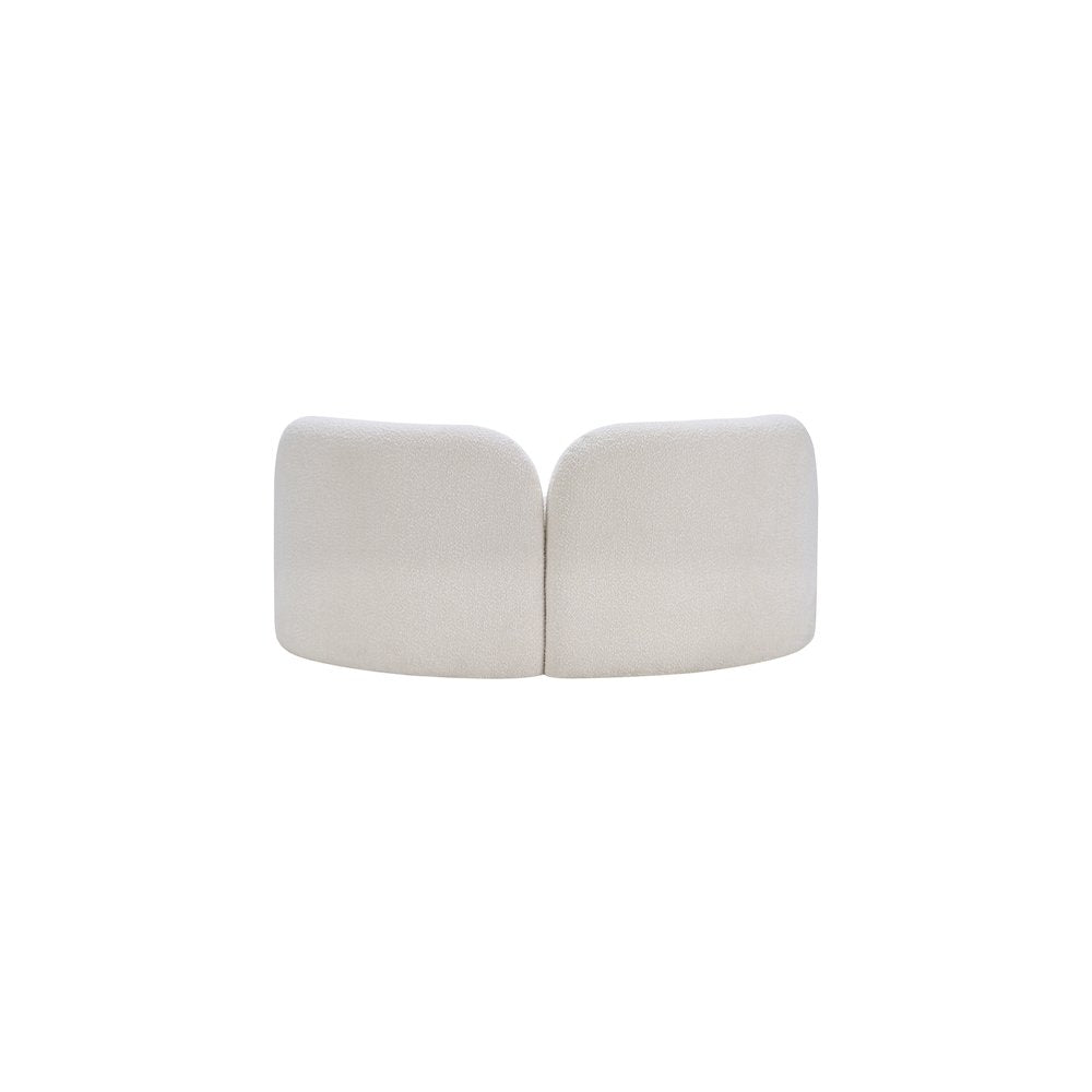 Daphne Cream Boucle Fabric Loveseat