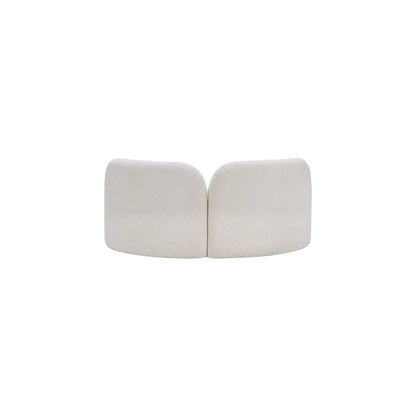 Daphne Cream Boucle Fabric Loveseat
