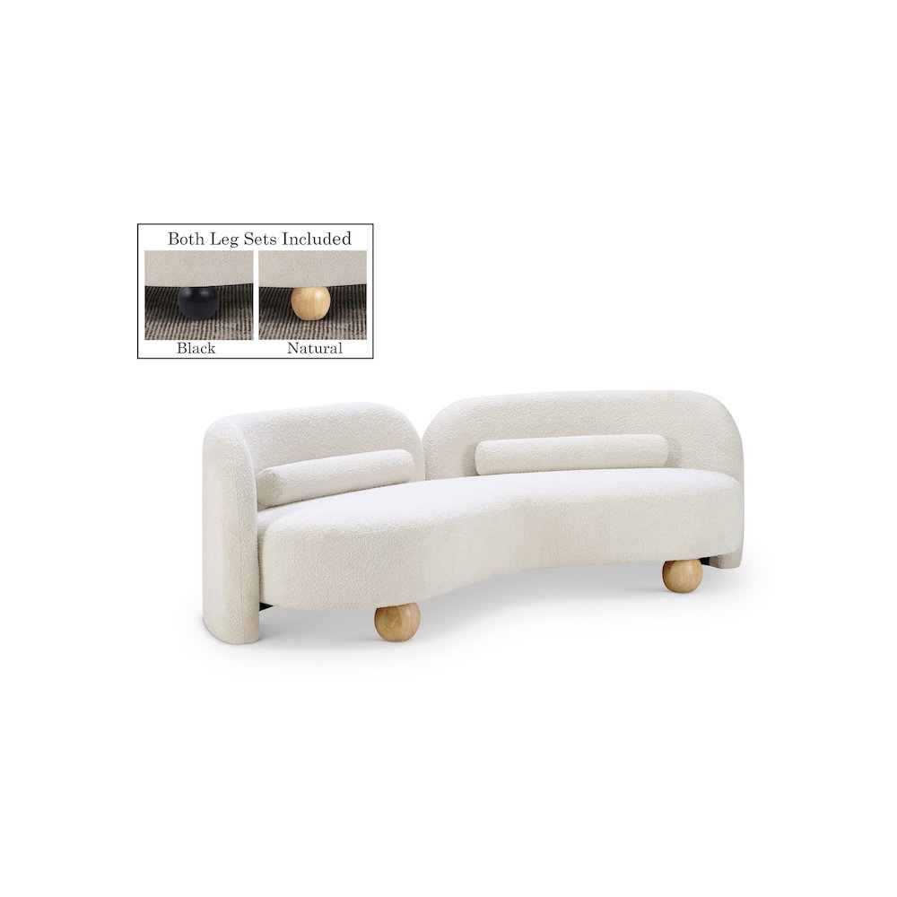 Daphne Cream Boucle Fabric Sofa