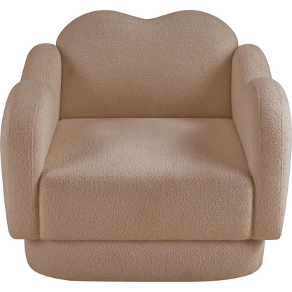 Bloom Beige Teddy Fabric Chair