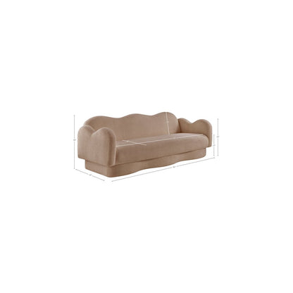 Bloom Beige Teddy Fabric Sofa