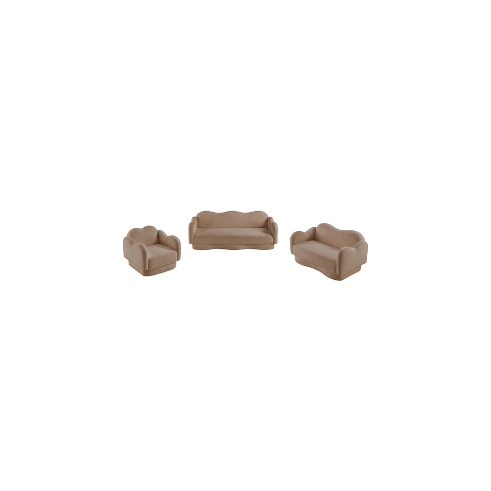 Bloom Beige Teddy Fabric Sofa