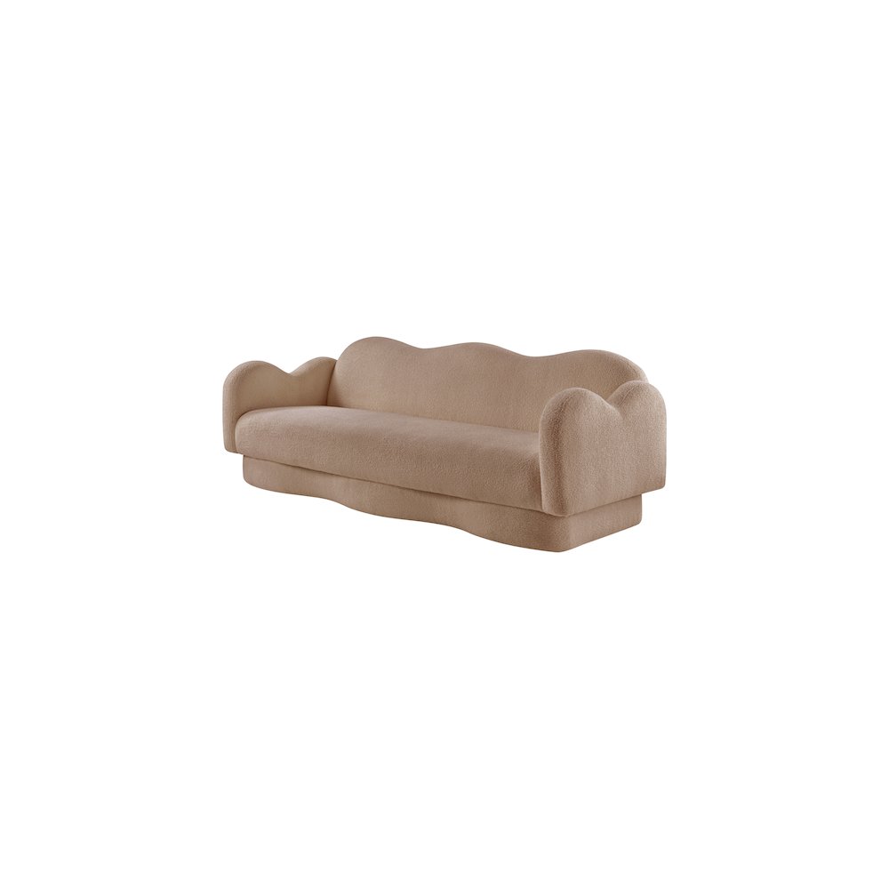 Bloom Beige Teddy Fabric Sofa