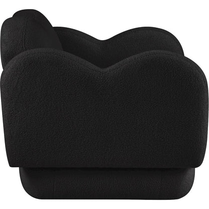 Bloom Black Teddy Fabric Chair