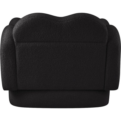 Bloom Black Teddy Fabric Chair